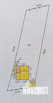Дом 50м², 1-этажный, участок 7 сот.
