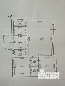 Дом 81м², 1-этажный, участок 6 сот.  
