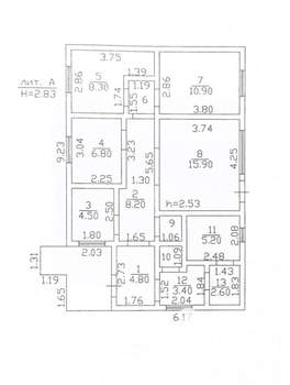 Дом 95м&sup2;, 1-этажный, участок 6 сот.  