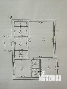 Дом 81м&sup2;, 1-этажный, участок 6 сот.  