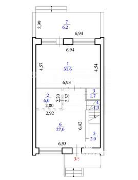Таунхаус 143м&sup2;, 3-этажный, участок 2 сот.  