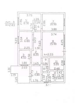 Дом 95м&sup2;, 1-этажный, участок 6 сот.  