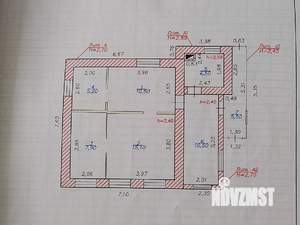Дом 54м², 1-этажный, участок 6 сот.  