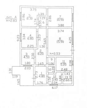 Дом 95м&sup2;, 1-этажный, участок 6 сот.  