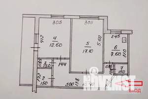 2-к квартира, на длительный срок, 53м2, 5/9 этаж