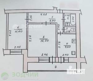 2-к квартира, на длительный срок, 48м2, 9/9 этаж