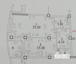 1-к квартира, на длительный срок, 52м2, 9/16 этаж