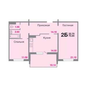 2-к квартира, на длительный срок, 75м2, 9/10 этаж