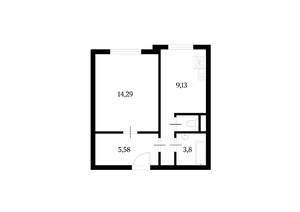 1-к квартира, на длительный срок, 36м2, 4/9 этаж