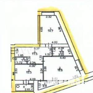 2-к квартира, вторичка, 64м2, 3/9 этаж