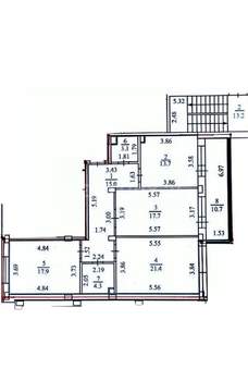 3-к квартира, вторичка, 93м2, 3/11 этаж