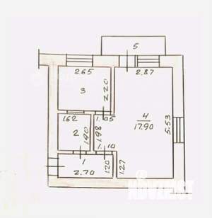 1-к квартира, вторичка, 30м2, 3/5 этаж