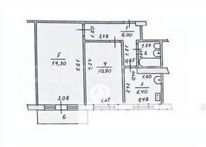 2-к квартира, вторичка, 45м2, 4/5 этаж