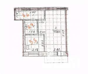 1-к квартира, вторичка, 33м2, 5/5 этаж