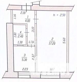 1-к квартира, вторичка, 29м2, 2/5 этаж