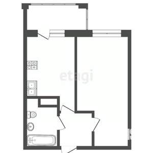 1-к квартира, вторичка, 34м2, 9/16 этаж
