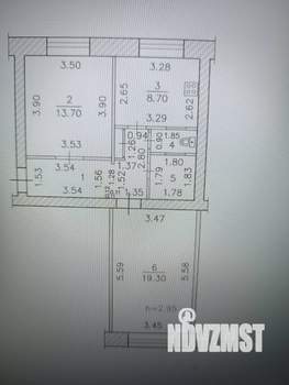 2-к квартира, вторичка, 56м2, 2/4 этаж