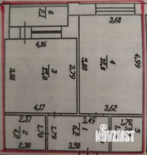 1-к квартира, вторичка, 47м2, 6/7 этаж