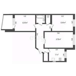3-к квартира, вторичка, 66м2, 2/9 этаж