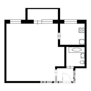 1-к квартира, вторичка, 45м2, 4/5 этаж