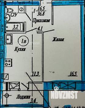 1-к квартира, вторичка, 37м2, 3/8 этаж