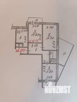 3-к квартира, вторичка, 73м2, 6/9 этаж