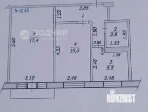 2-к квартира, вторичка, 43м2, 3/5 этаж