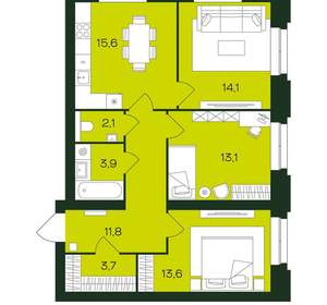 3-к квартира, вторичка, 78м2, 2/9 этаж