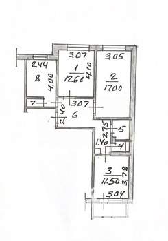 3-к квартира, вторичка, 69м2, 10/10 этаж