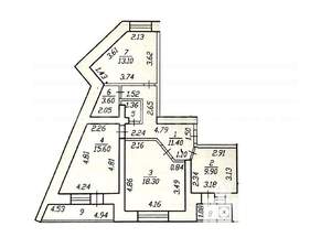 3-к квартира, вторичка, 81м2, 7/9 этаж