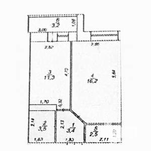 1-к квартира, вторичка, 40м2, 4/9 этаж