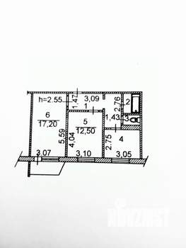 2-к квартира, вторичка, 53м2, 7/9 этаж