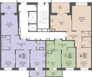 3-к квартира, вторичка, 82м2, 2/16 этаж