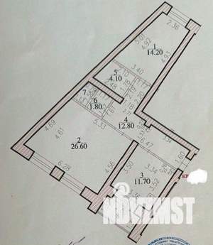 3-к квартира, вторичка, 76м2, 9/9 этаж