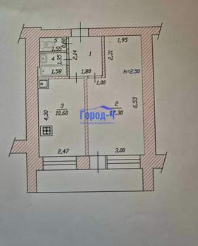 1-к квартира, вторичка, 42м2, 2/12 этаж
