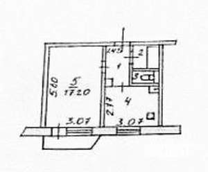 1-к квартира, вторичка, 33м2, 1/9 этаж