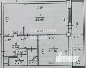 1-к квартира, вторичка, 61м2, 3/9 этаж