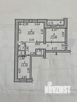 2-к квартира, вторичка, 74м2, 9/9 этаж