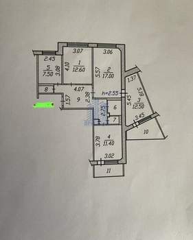 4-к квартира, вторичка, 78м2, 7/10 этаж