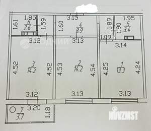 2-к квартира, вторичка, 57м2, 8/10 этаж