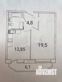 1-к квартира, вторичка, 49м2, 3/16 этаж