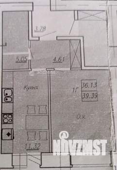1-к квартира, вторичка, 37м2, 15/16 этаж