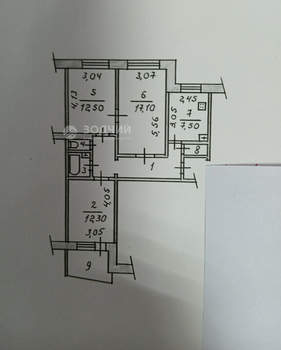 3-к квартира, вторичка, 70м2, 2/9 этаж