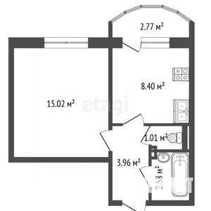 1-к квартира, вторичка, 31м2, 6/10 этаж