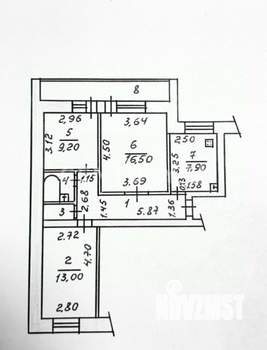 3-к квартира, вторичка, 64м2, 4/9 этаж
