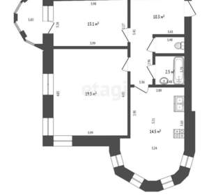 2-к квартира, вторичка, 61м2, 2/10 этаж