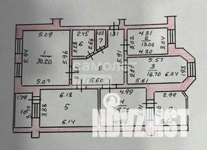 4-к квартира, вторичка, 145м2, 4/4 этаж