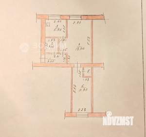 2-к квартира, вторичка, 42м2, 4/5 этаж