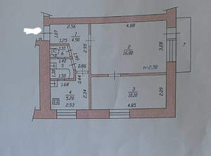 2-к квартира, вторичка, 42м2, 5/5 этаж