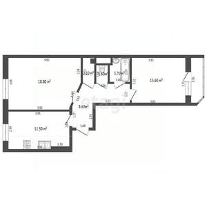 2-к квартира, вторичка, 63м2, 3/9 этаж